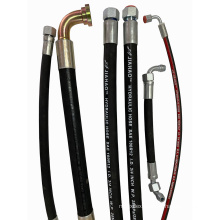 high quality rubber hose with brass stainless steel hose connector / Flexible Hydraulic Rubber Hose Assembly